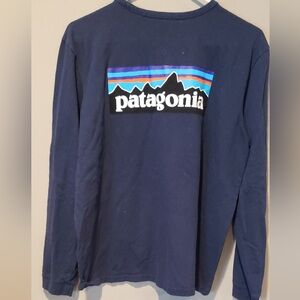 Patagonia Navy Long Sleeve Tee